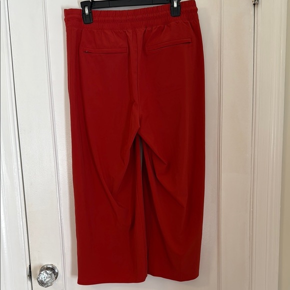 Athleta Avenue Wide Leg Crop Red Pants - Picture 6 of 9